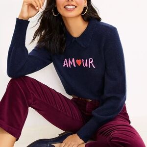 LOFT ❤️ Amour Collared Sweater
